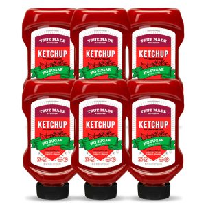 True Made No Added Zucker Ketchup, drücken Flasche – 6 Flaschen x 18,5 Unzen Fall