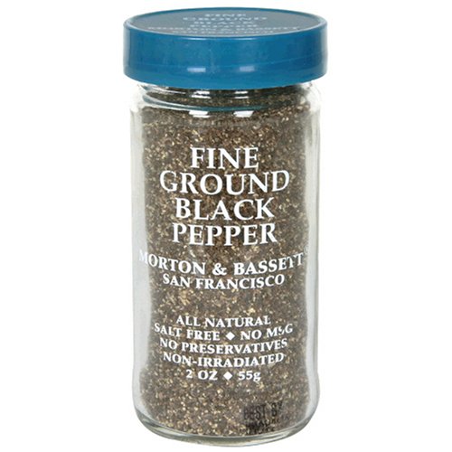 Morton & Bassett Pfeffer schwarz gemahlen fein, 2 Oz – 3er Packung