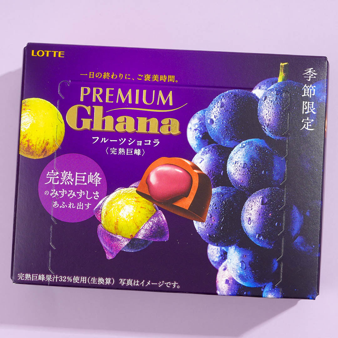 Lotte Premium Ghana Obstschokolade – reife Kyoho Trauben