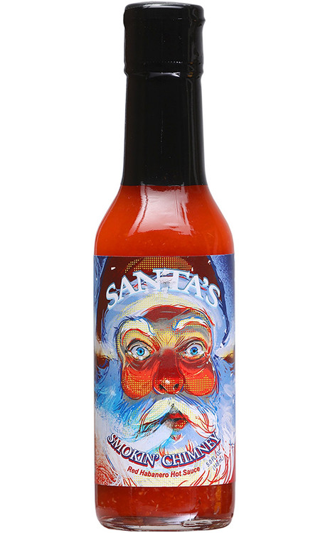 Santa's Smokin' Chimney Rot Habanero Chilisauce, 5 Unzen. (Saisonal)