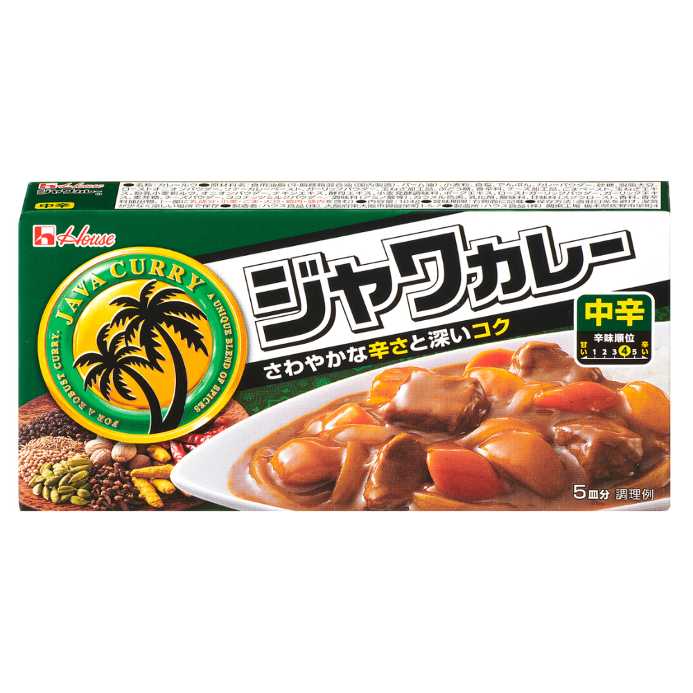 House Foods Java Curry mittel Hot 104g – Hergestellt in Japan – Tokyo Sakura Mall