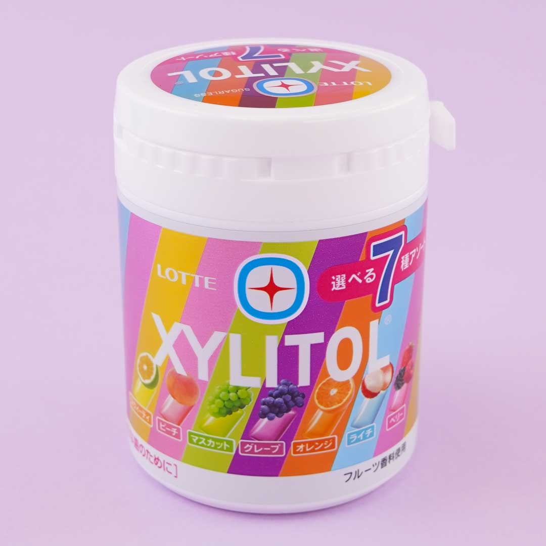 Lotte Xylitol Gum Flasche – 7 verschiedene Früchte