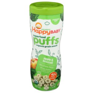 Happy Baby – Puff Apfel & Brokkoli org 2,1 Unzen – Packung mit 1