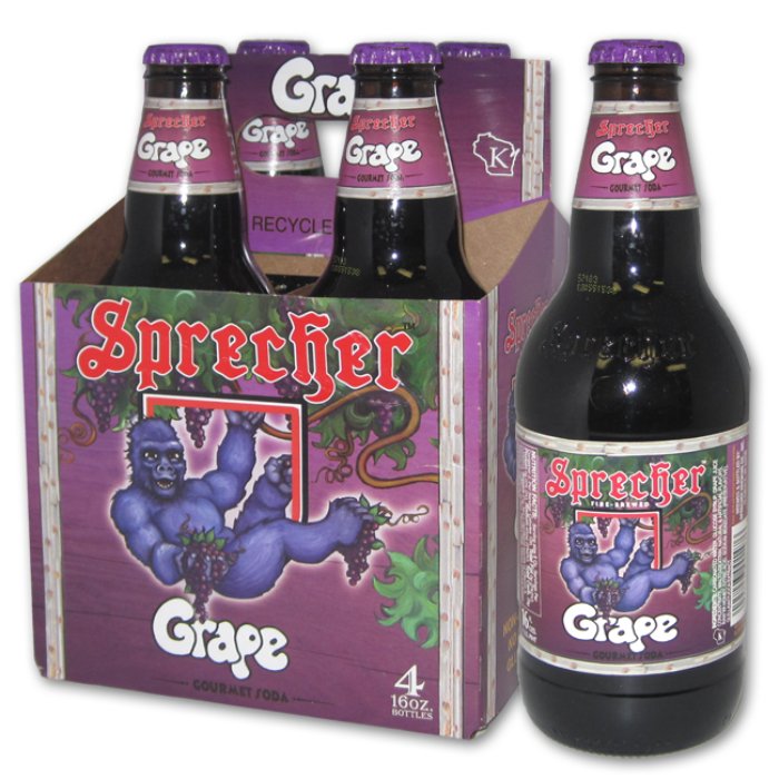 Sprecher Soda Traube 4pk 64 Fo – Packung mit 6 Stück
