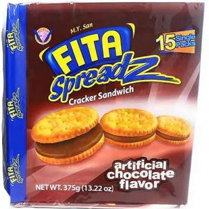 M.Y. San – Fita Spreadz Cracker Sandwich – Schokoladengeschmack – 15 Packungen – 375 g