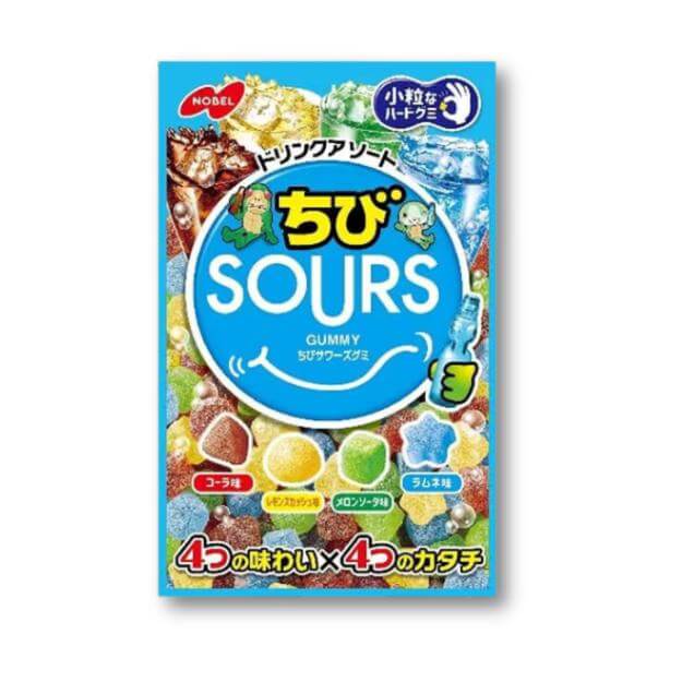 Nobel Chibi saure Bonbons Gummies – Verschiedene Getränke