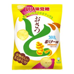 UHA “Osatsu Doki” Süßkartoffelchips, Salzbuttergeschmack, in 1 Beutel – 65g