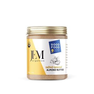 JEM Organics gesalzene Karamell-Mandelbutter – kleine 6er Packung
