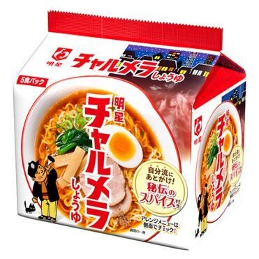 Myojo, Instant Ramen, “Charumera”, Sojasauce, 5 Beutel in 1 Packung