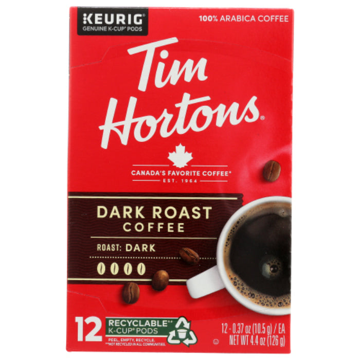 Tim Hortons – Single-Serve dunkel Roast Kaffee, 12 Stück 4,44 oz – Packung