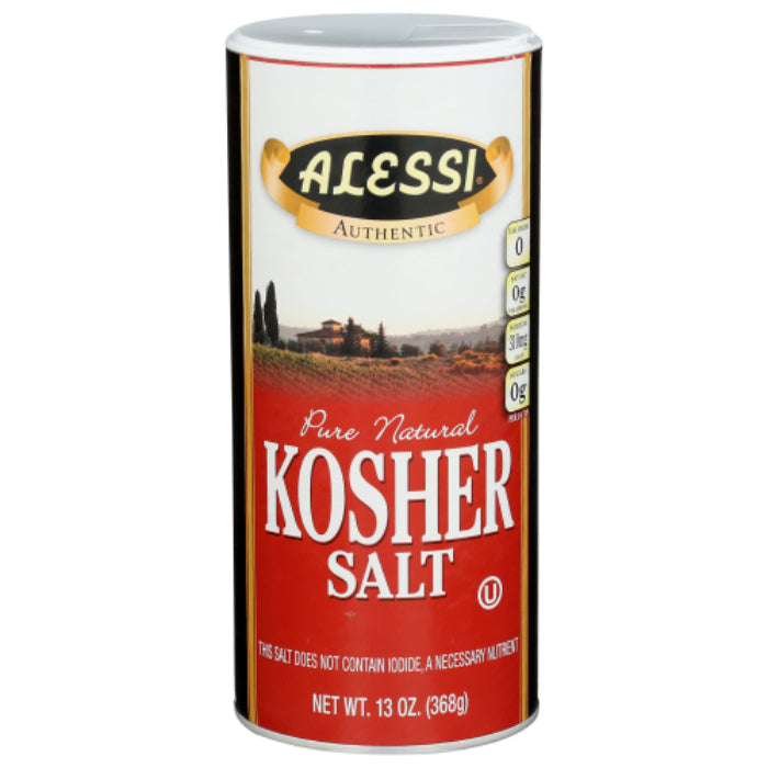 Alessi Reines natürliches koscheres Salz, 13 Oz – Packung mit 6 Stück