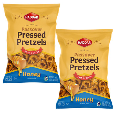 Haddar Passah Gepresste Brezeln, Honig Geschmack, 5 oz (Packung mit 2)