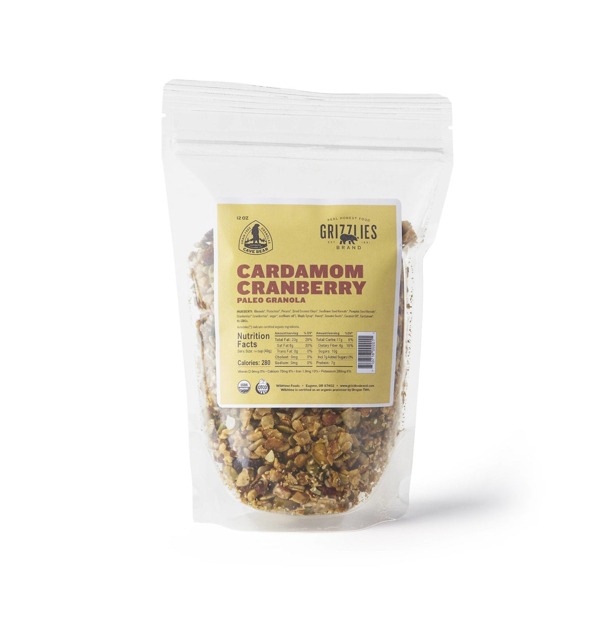 Kardamom Cranberry Paleo Granola Taschen – 12 x 12 oz
