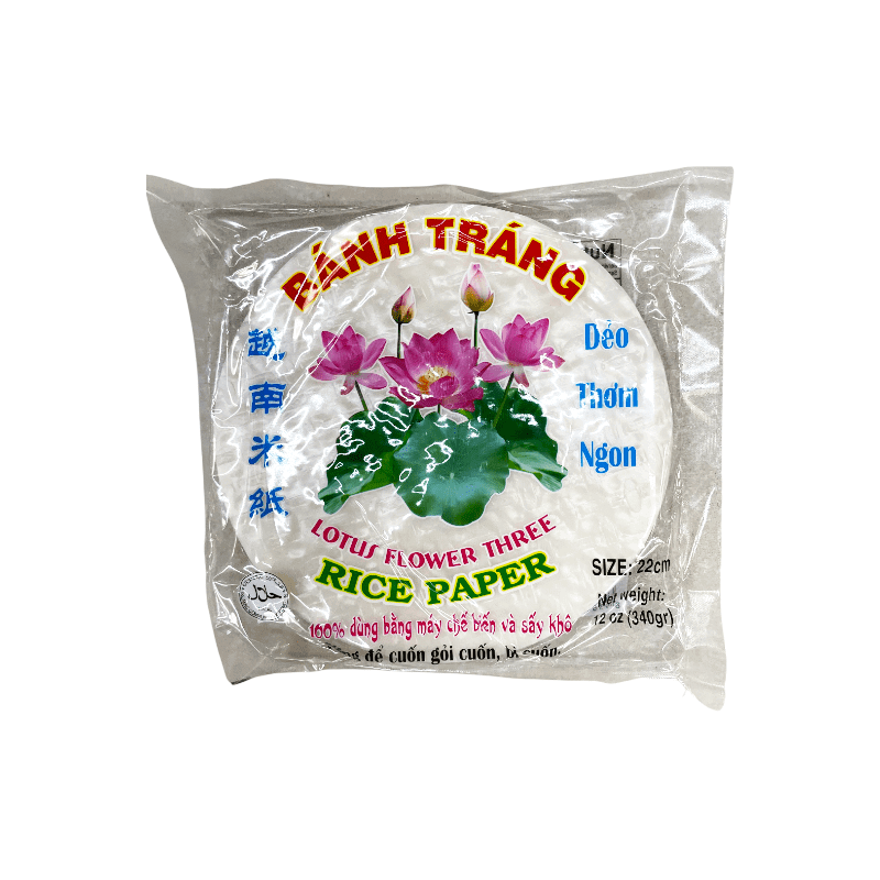 Lotus Blume drei Reis Papier Runde