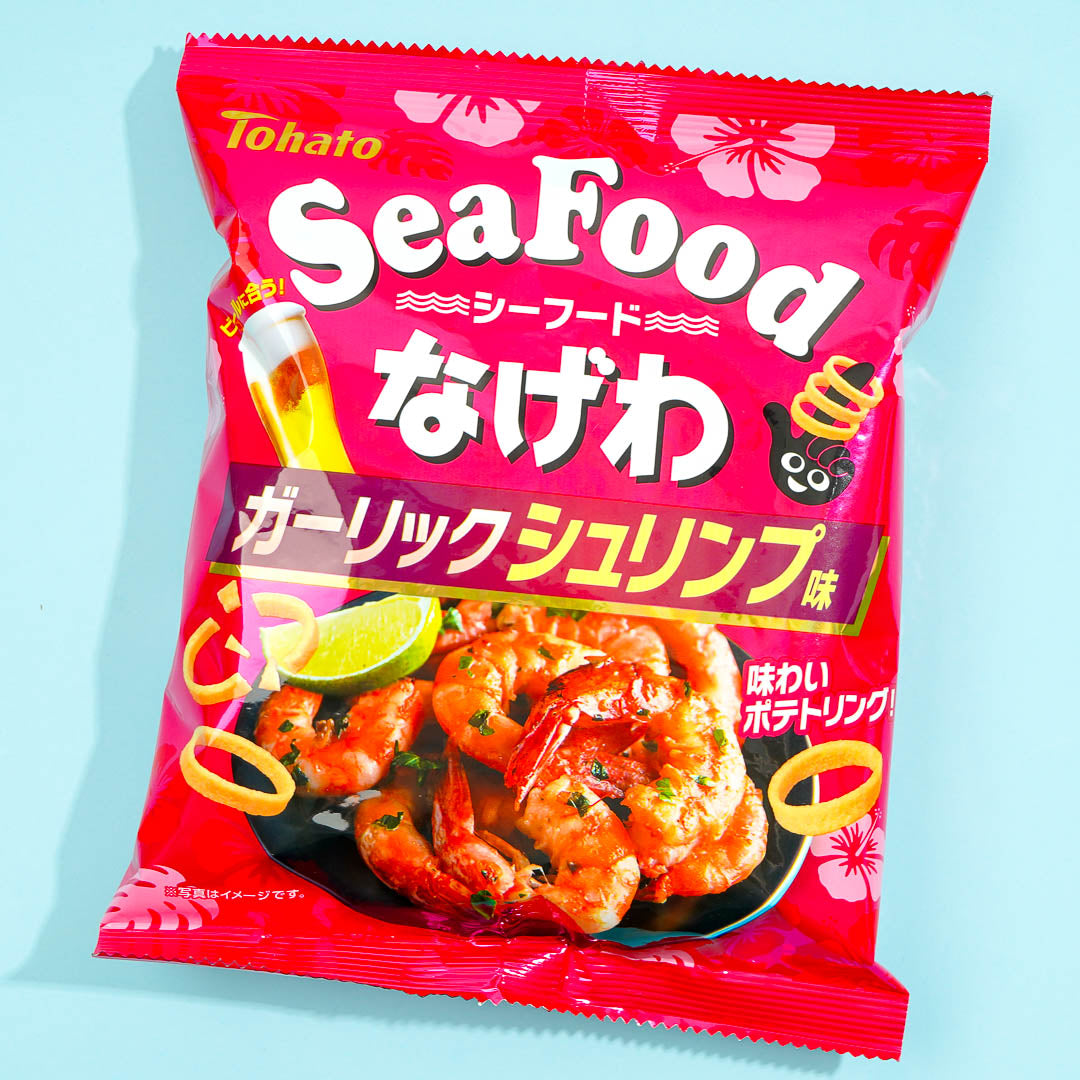 Tohato Meeresfrüchte Nagewa Kartoffel Ring Snacks – Knoblauch Garnelen