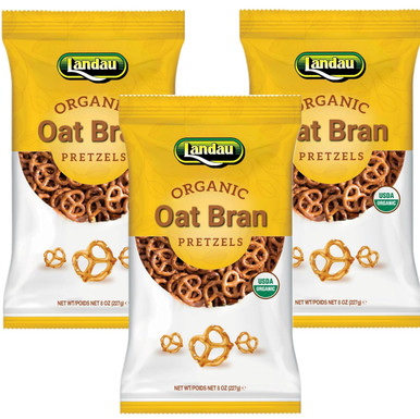 Landau Bio Haferkleie Brezeln gesalzen, 8 oz (Packung mit 3)