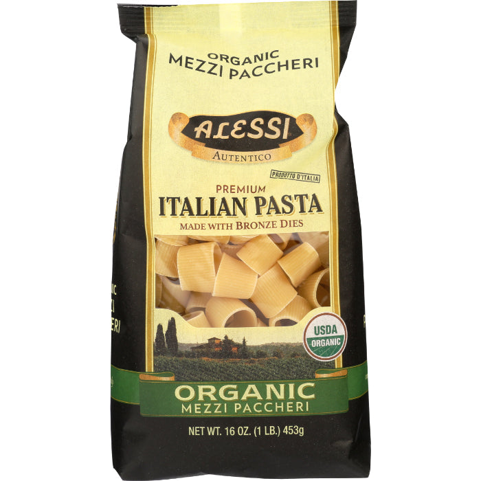 Alessi Bio Mezzi Paccheri Pasta, 16 Oz – Packung mit 6 Stück