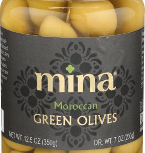 Mina Grüne moroccan Oliven, 12,5 Unzen Packung mit 6