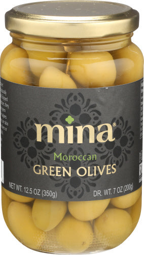 Mina – Grüne marokkanische Oliven, 12,5 Oz – 6er Packung