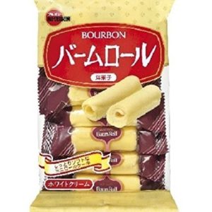Bourbon “Baum Roll” Rolled Kuchen with weiße Creme, 7 bar in 1 Packung