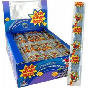 Sour Power Wrapped Blaue Himbeergürtel – 150 Zählbox