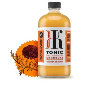goldene Blumenkombucha Flaschen – 12 x – 16oz