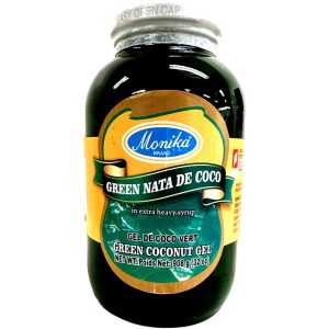 Monika Brand grüner Nata de Coco in extra schweren Sirup – grünes Kokosgel – 32 Unzen