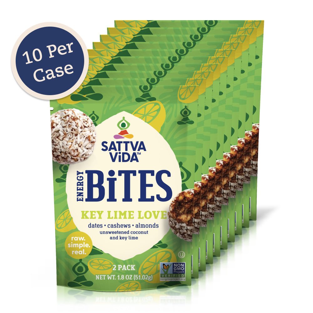 Sattva Vida NEU – Key Limette Love Energy Bites, 2er Packung (10 Stück pro Etui)