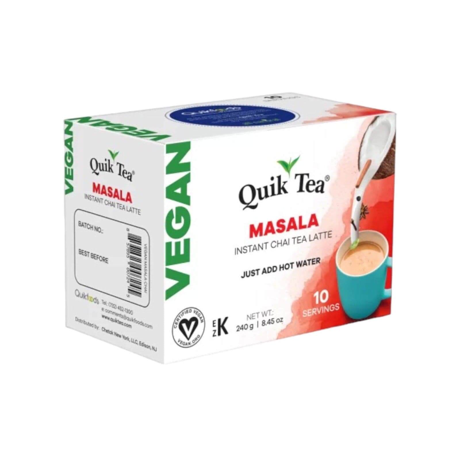 Quik Tee Vegan Masala Instant Chai Tee Latte