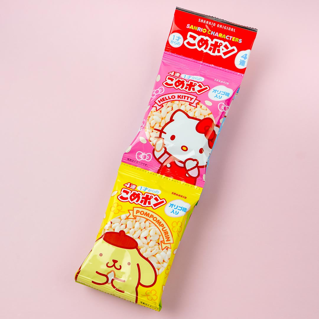 Sanrio Charaktere Puffed Reis Snacks Set – 4 Stück