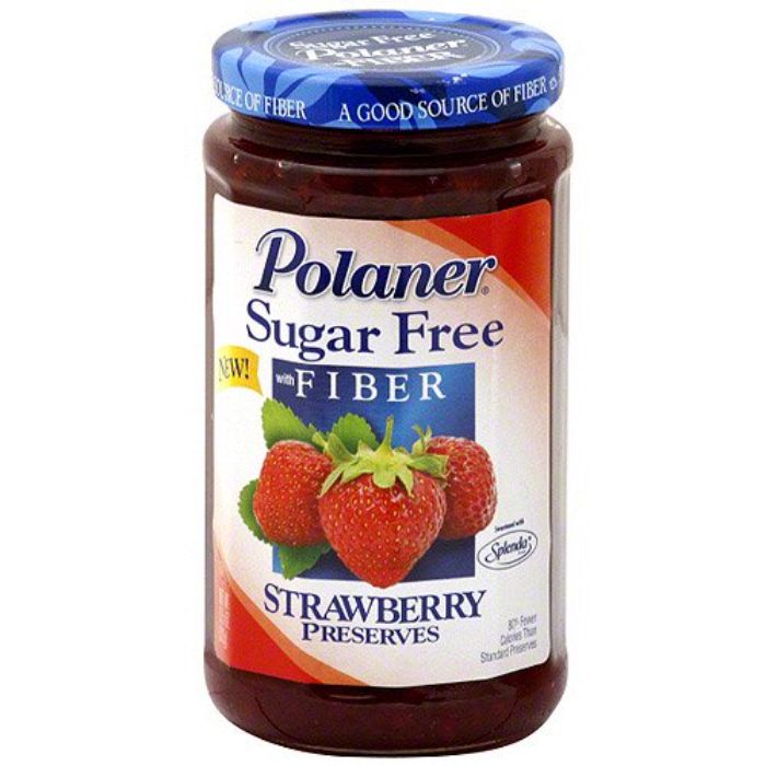 Polaner – Konserviere zuckerfreie Erdbeeren, 13,5 Oz – Packung mit 12 Stück