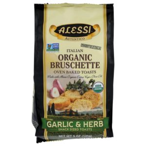 Alessi Knoblauchkraut Bruschetta, 5 Oz – Packung mit 8 Stück
