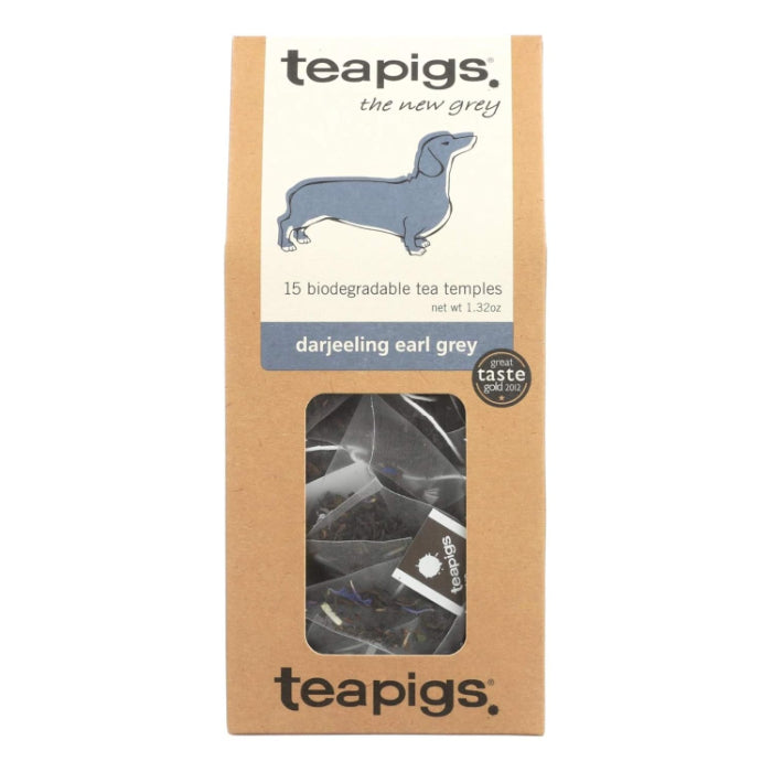 Teapigs Darjeeling Earl Grey Tee, 15 Beutel – Packung mit 6