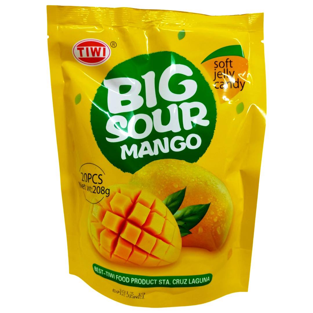 Tiwi – weich Jelly Süßigkeiten – groß sauer Mango – 20 Stück – 208 G