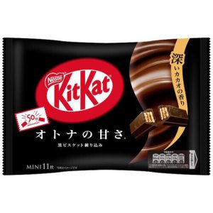 Nestle “Kit kat Mini, Otona keine Amasa, Kakaokekse & Milch Schokolade Geschmack, 11 Mini-Bars