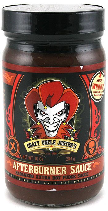 Crazy Uncle Jester’s Afterburner Habanero XXXTRA Heiße Fudge-Sauce, – 10oz