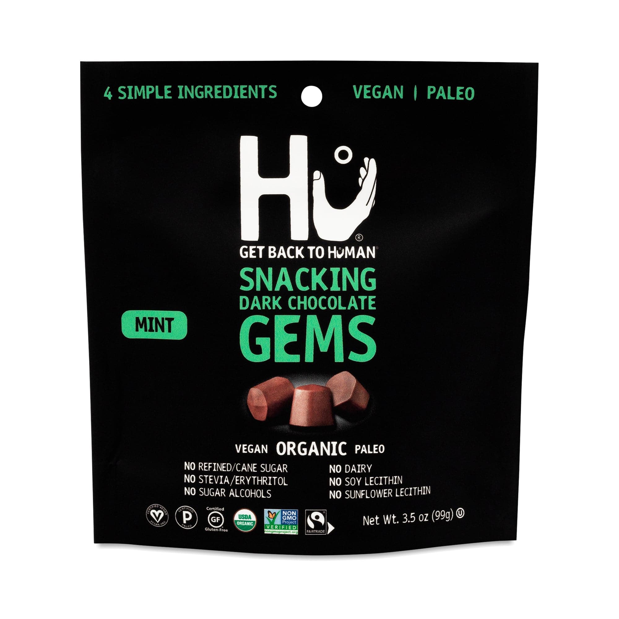 Hu Minze Snacking Bio Gems 3.5 Oz – Packung mit 6 Stück