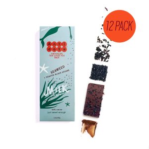 Antidote Schokolade MERMAID: SEAWEED + Schwarz Sesam Milchschokolade 56% – 12 Riegel