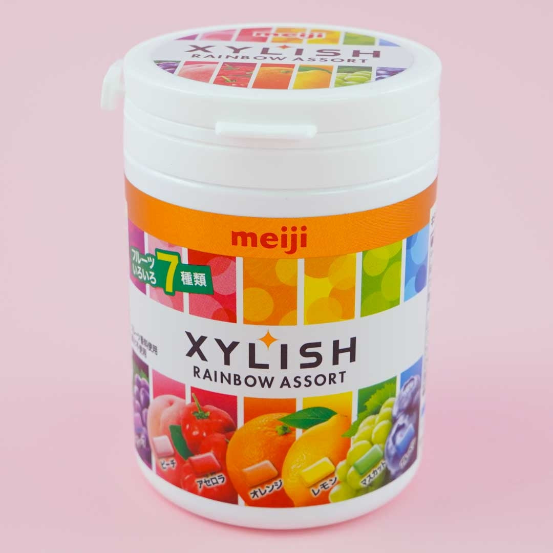 Meiji Xylish Rainbow sortierte Fruchtgummiflasche