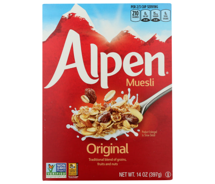 Alpen – Müsli Original mit Rosinen, 14 Oz – 12er Packung