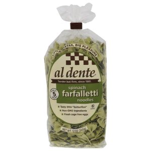 Al Dente – Spinat Farfalletti Pasta, 12 Oz – Packung mit 6 Stück
