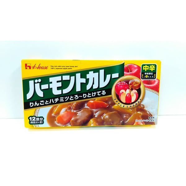 Haus Vermont Curry mittel Hot 230g Japanischer Apfel & Honig Curry Roux (dient 12)