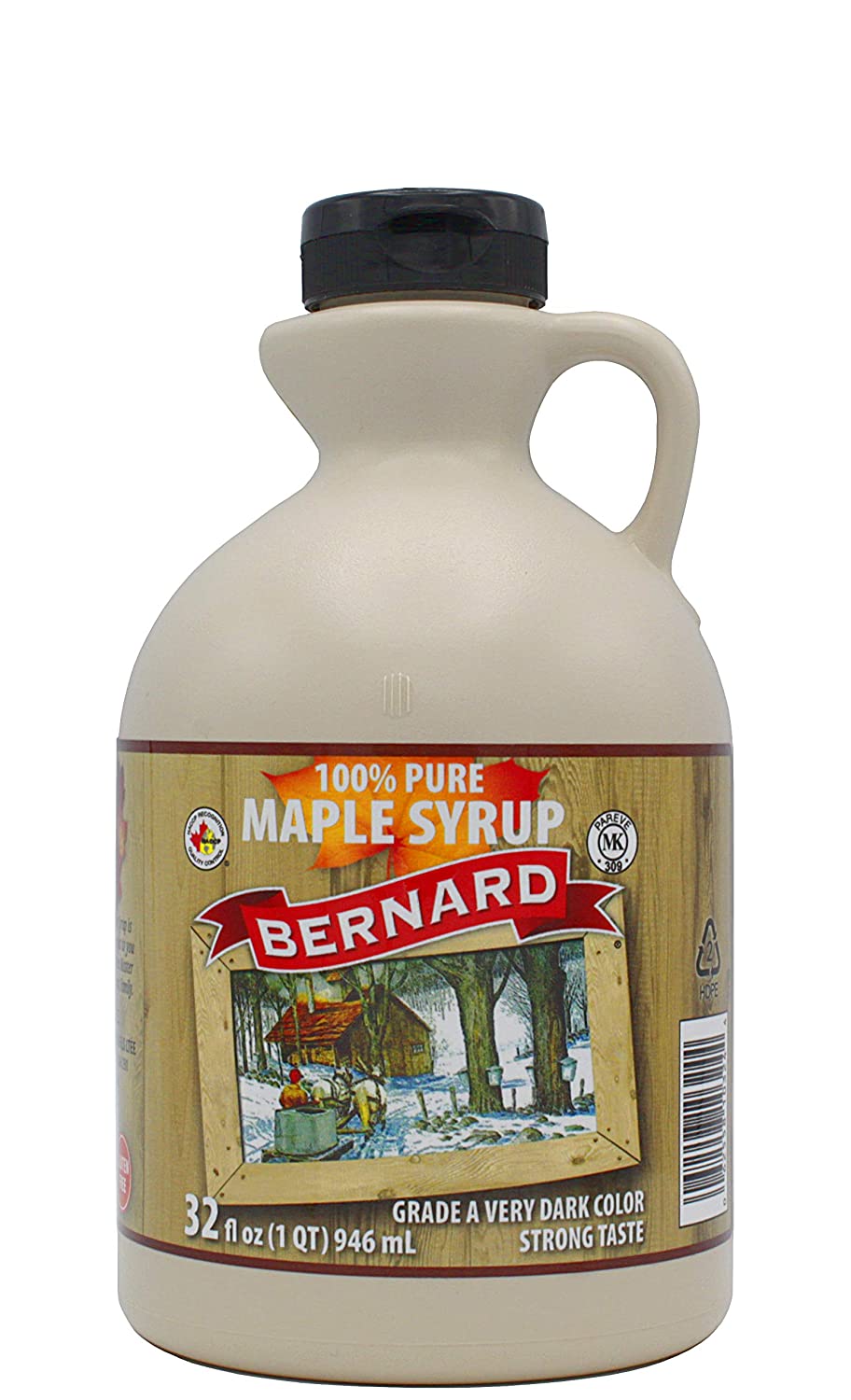 Bernard – Reiner Ahornsirup sehr dunkel, 32oz – 6er Packung