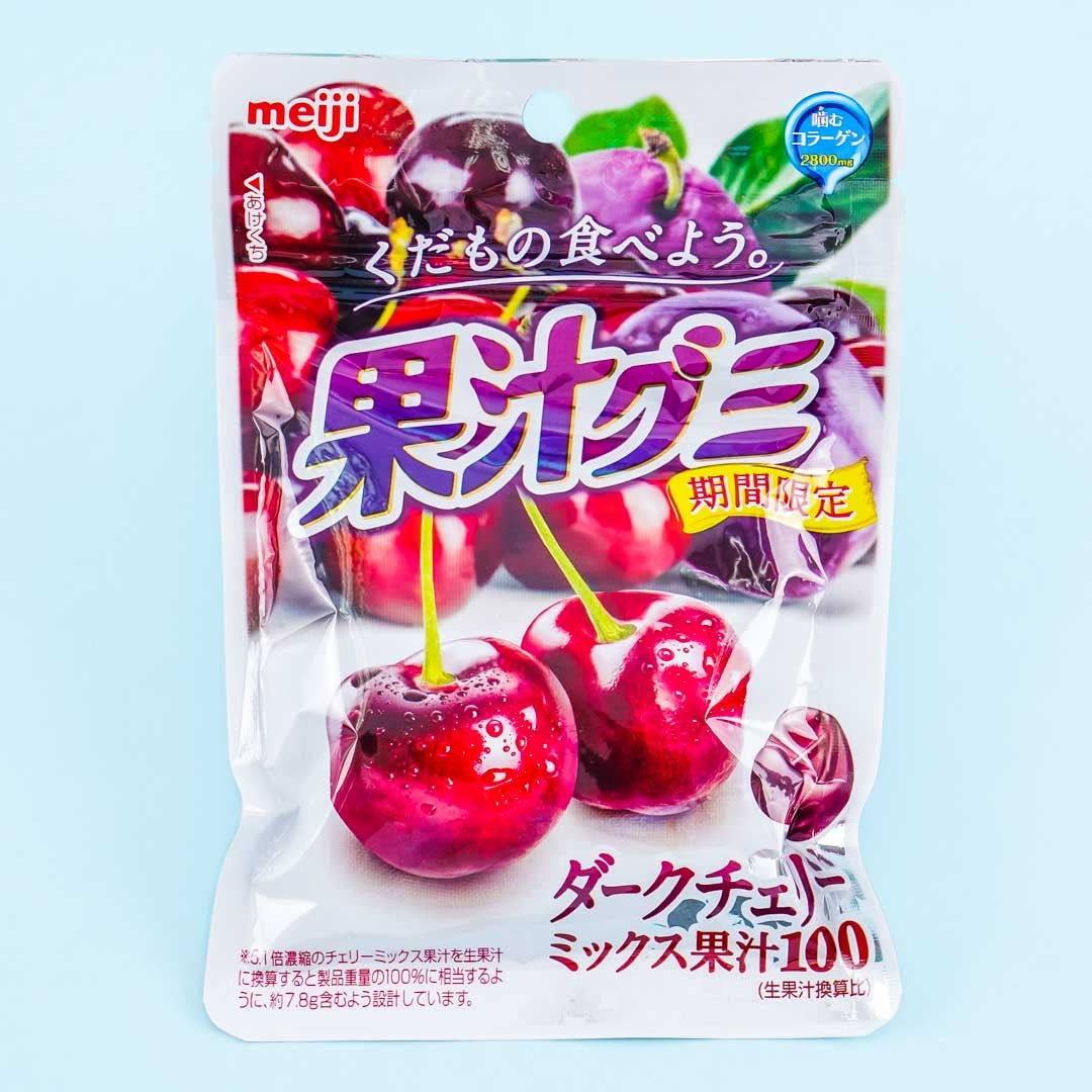 Meiji Kajyu Fruchtgummis dunkle Kirsche