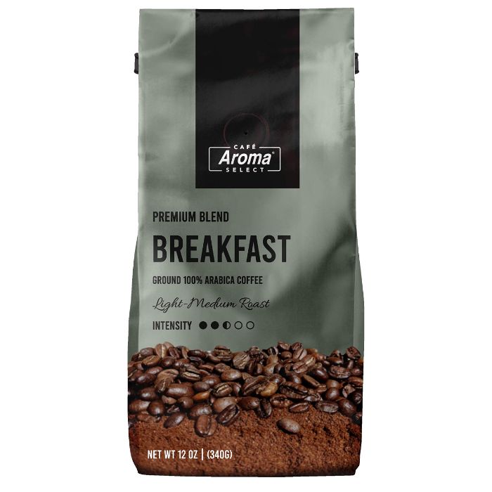 Cafe Aroma Select – Frühstück gemahlener Kaffee, 12 Oz (Packung von 12)