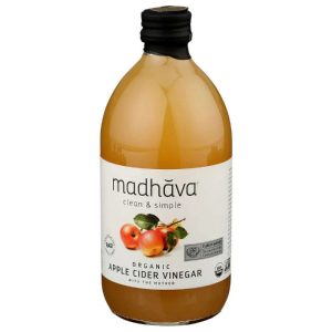 MADHAVA – VINEGAR Apfelcider og 16,9 Unzen – Packung mit 6 Stück