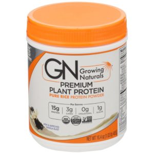 Growing Naturals – Protein Reispulver Vanille 16,4 Unzen – Packung mit 1 Stück
