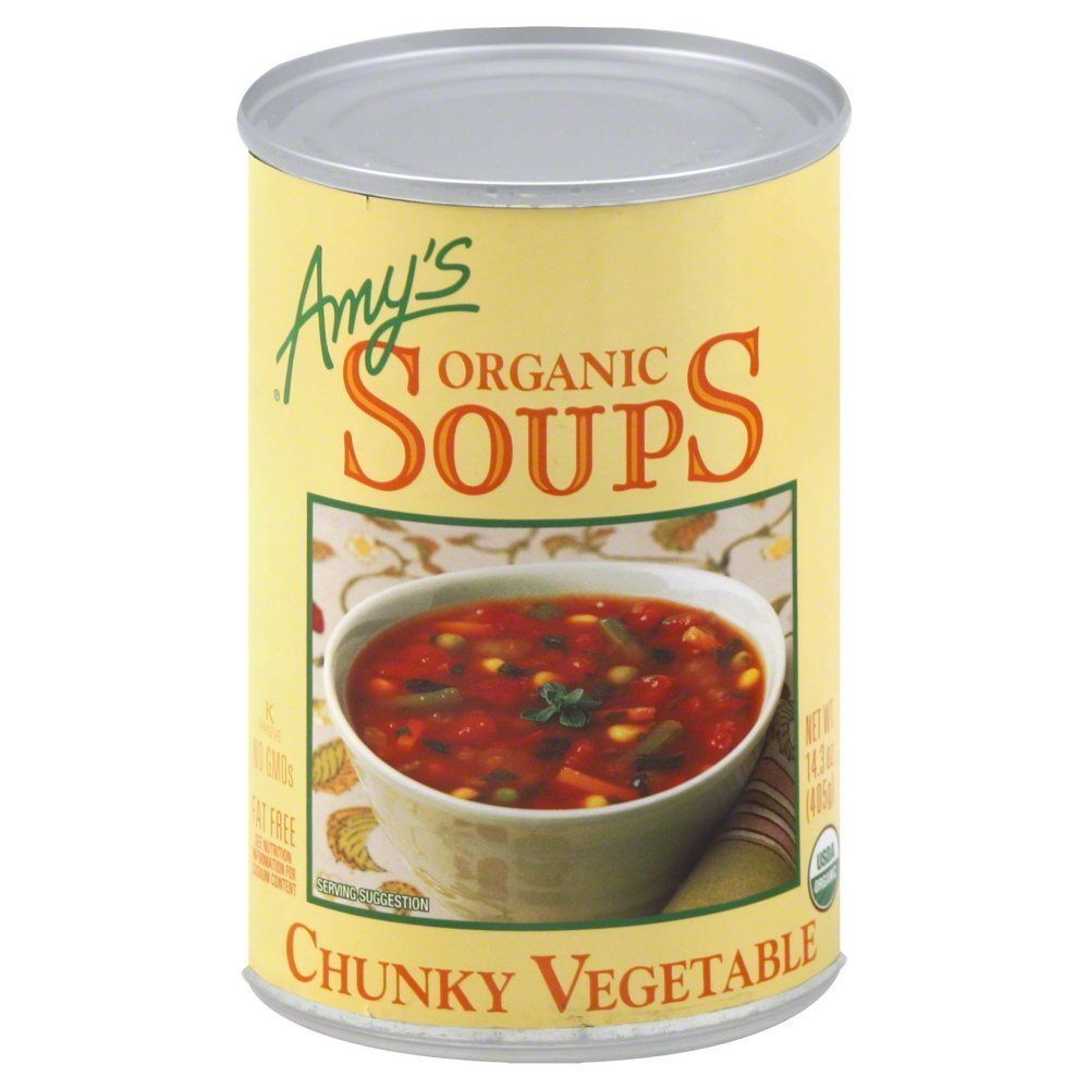 Amy's Organische Suppe grob Gemüse, 14,3 Oz – Packung mit 12