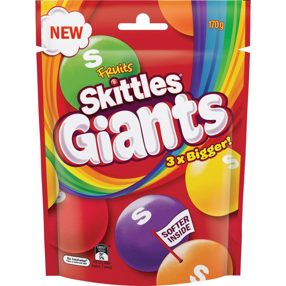 Skittles Riesen 3x größer