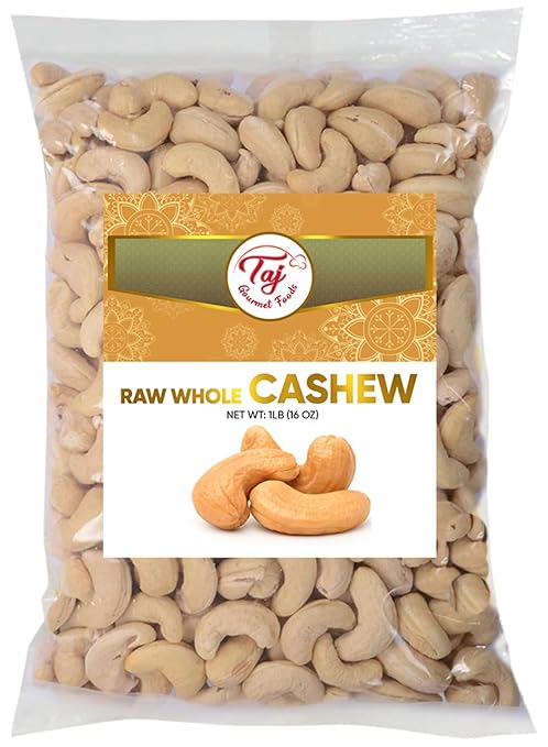 TAJ Rohe Cashews Ganze – Premium Große Cashew W240 Grad – ungesalzen – keine Zusatzstoffe